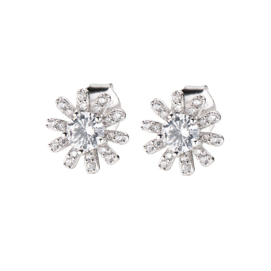 Naušnice sa cvijećem od cirkona EFIBBZ3