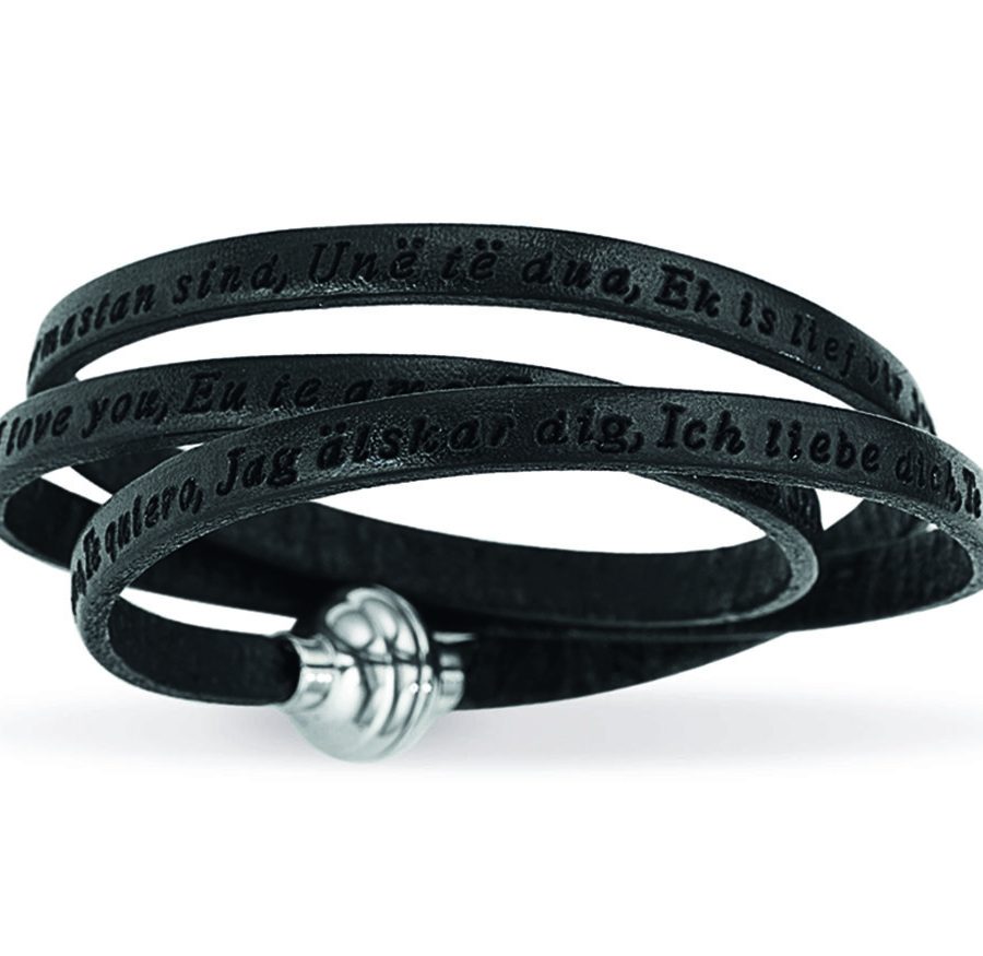 Narukvica s ugraviranim Volim te na svim jezicima svijeta TA02