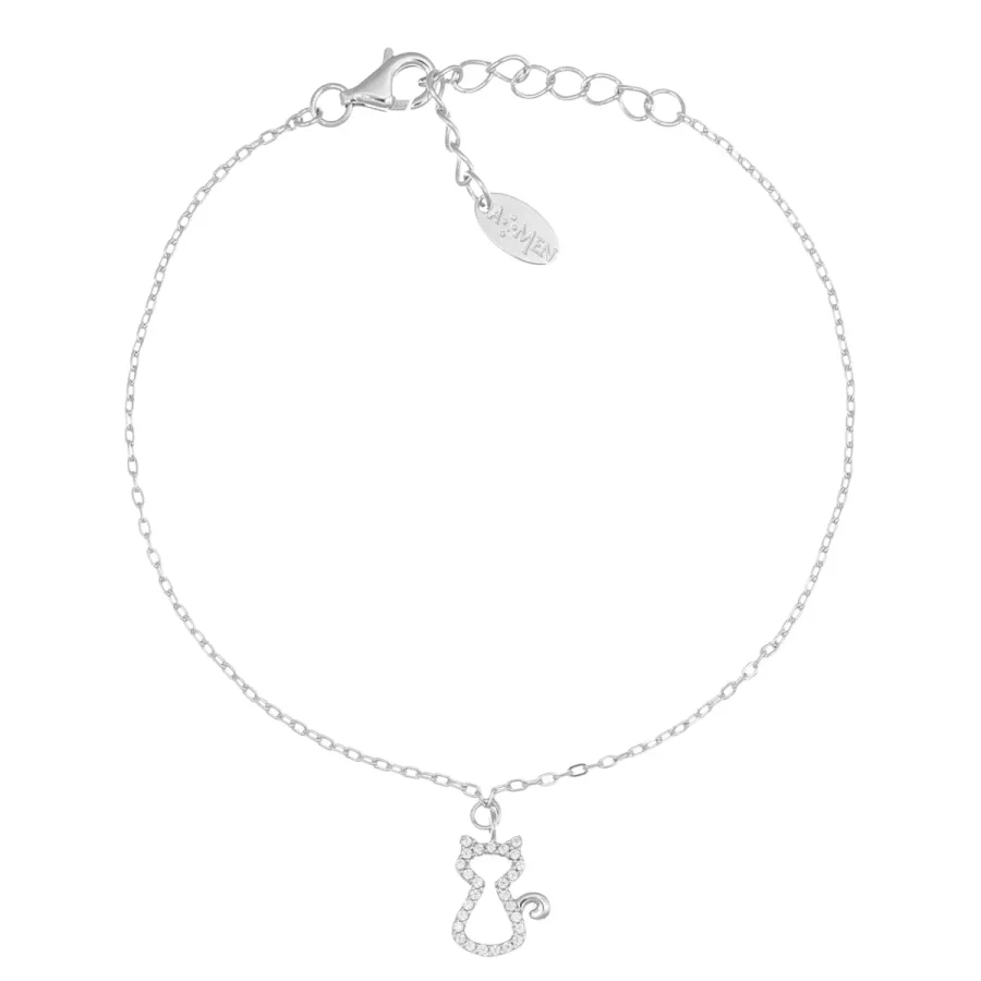 Narukvica s mačkom i cirkonima BRCABBZ