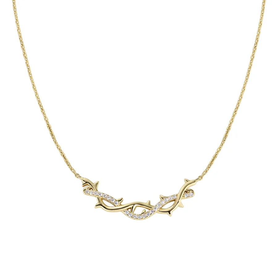 Pozlaćena ogrlica trnje CLSPIGBZ