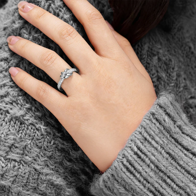 Love Knot prsten od mesinga s cirkonima OTANNOAMBZ