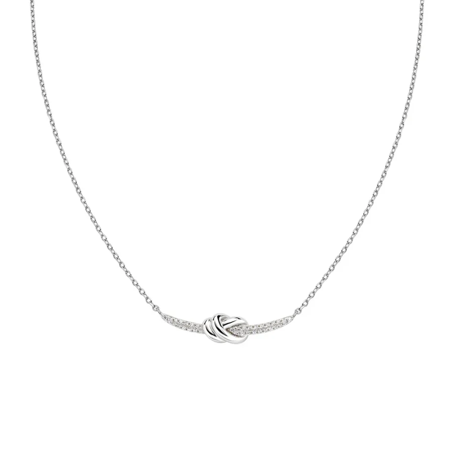 Love Knot ogrlica od mesinga sa cirkonima OTCLNOAMBZ