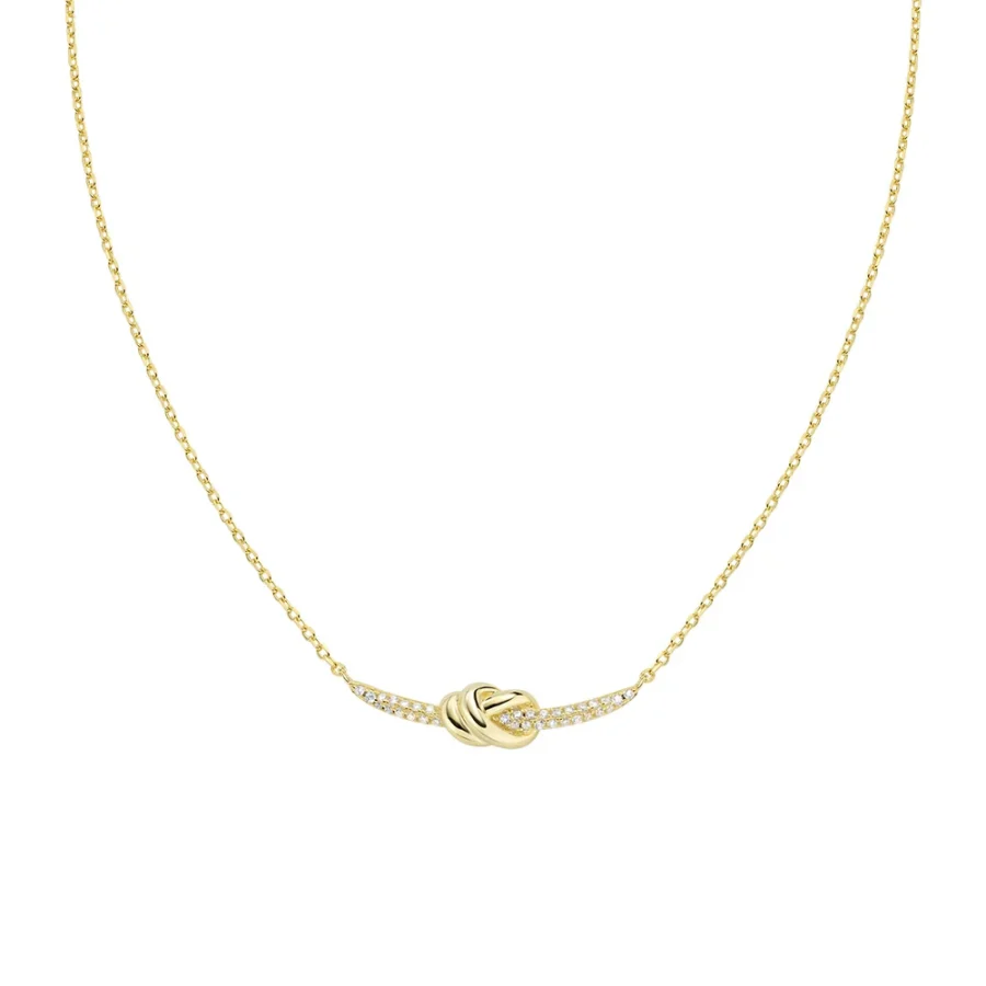 Love Knot pozlaćena ogrlica od mesinga sa cirkonima OTCLNOAMGZ