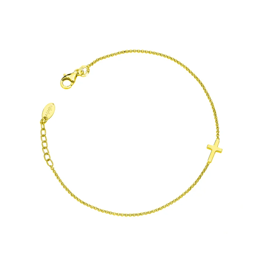 Pozlaćena narukvica s križem BRCG
