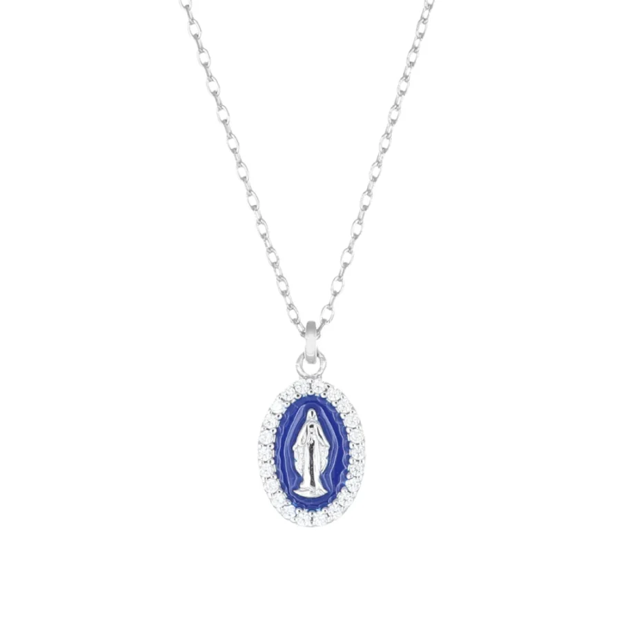 Ogrlica s medaljicom Čudotvorne Gospe sa cirkonima CLMISMBBL