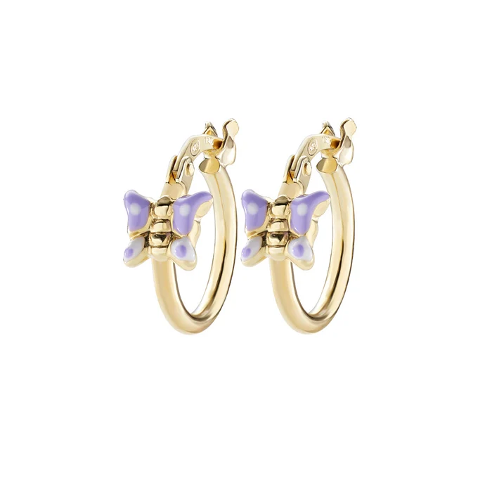 Dječje pozlaćene naušnice leptiri